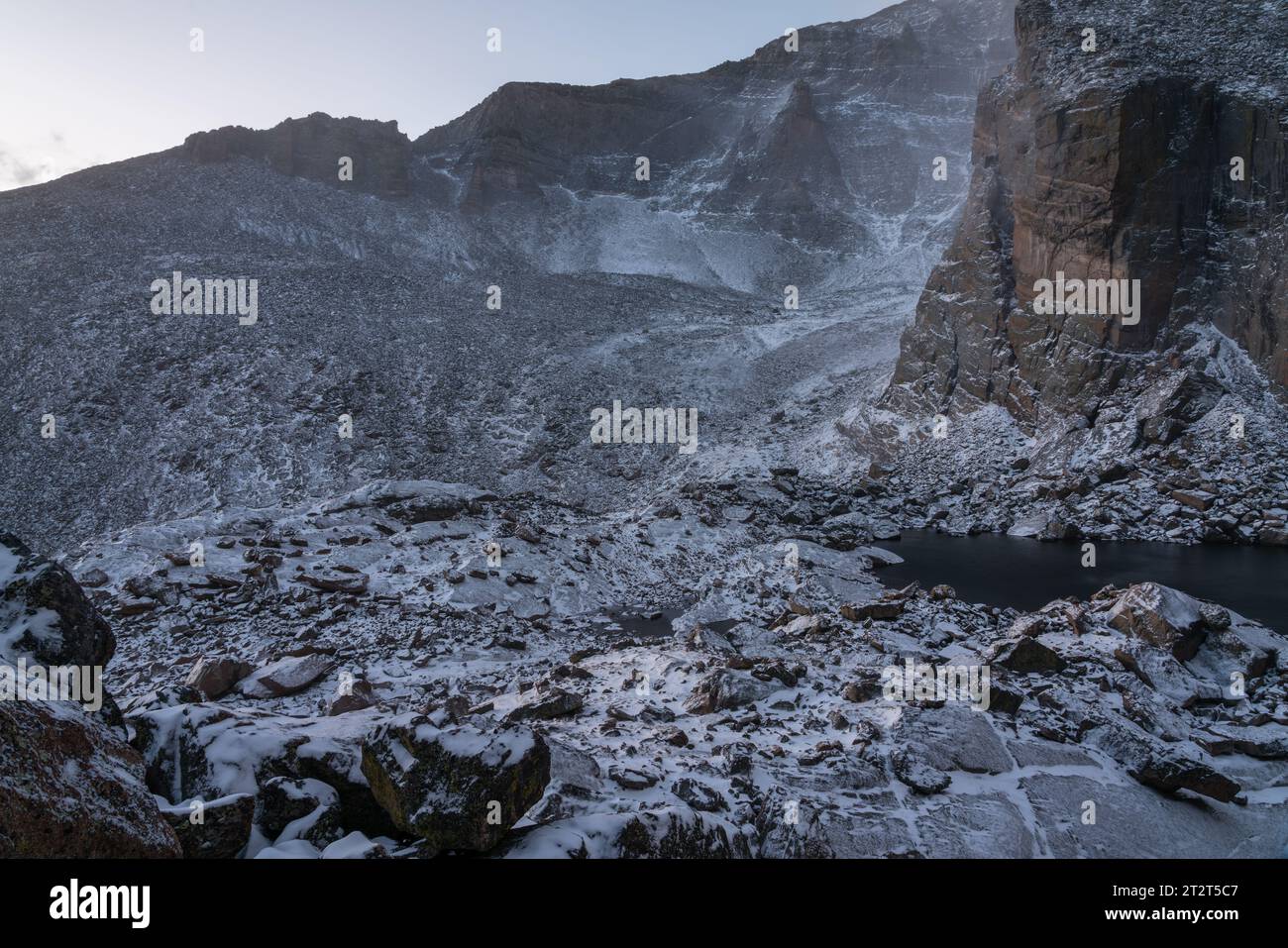 An early season snowfall in Rocky Mountain National Park. Estes Park