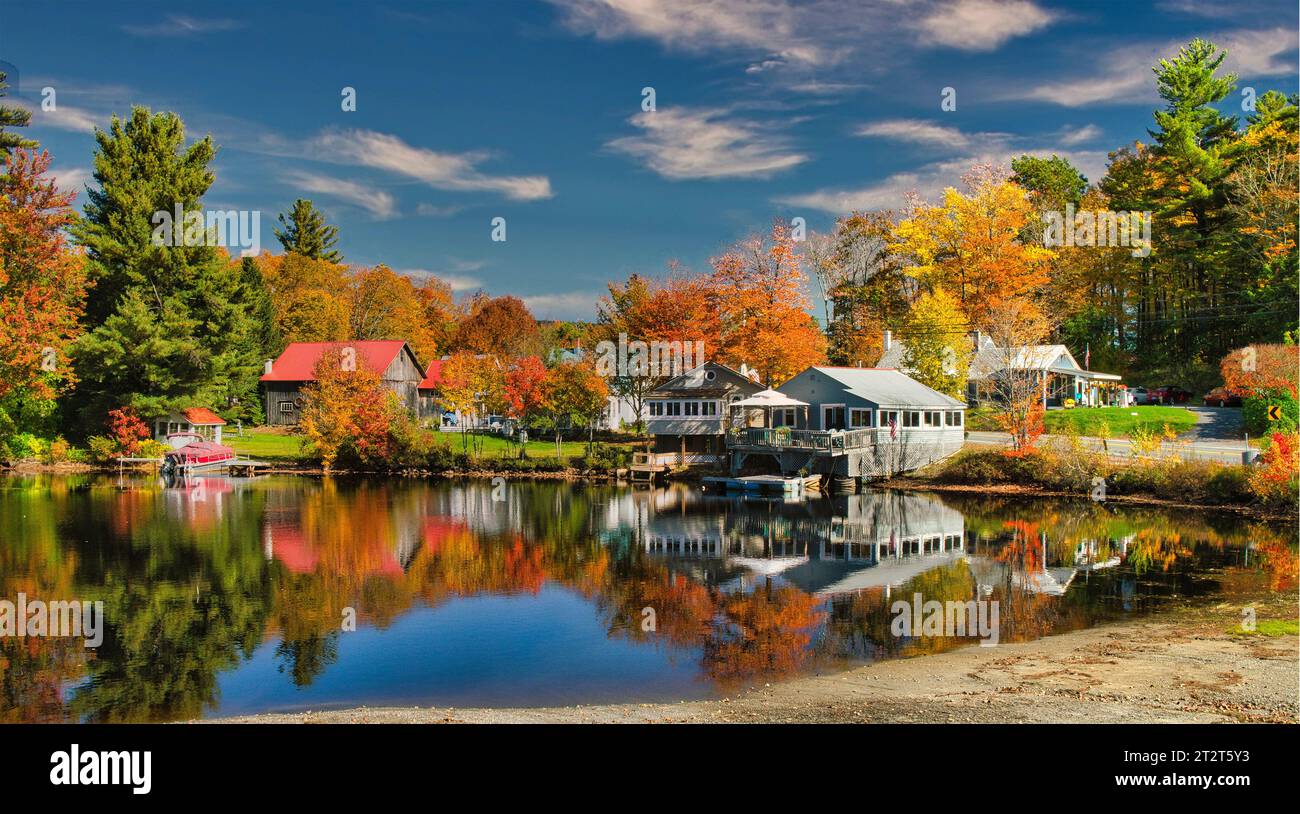 Stoddard, New Hampshire USA. October 14, 2021 Autumn in New England