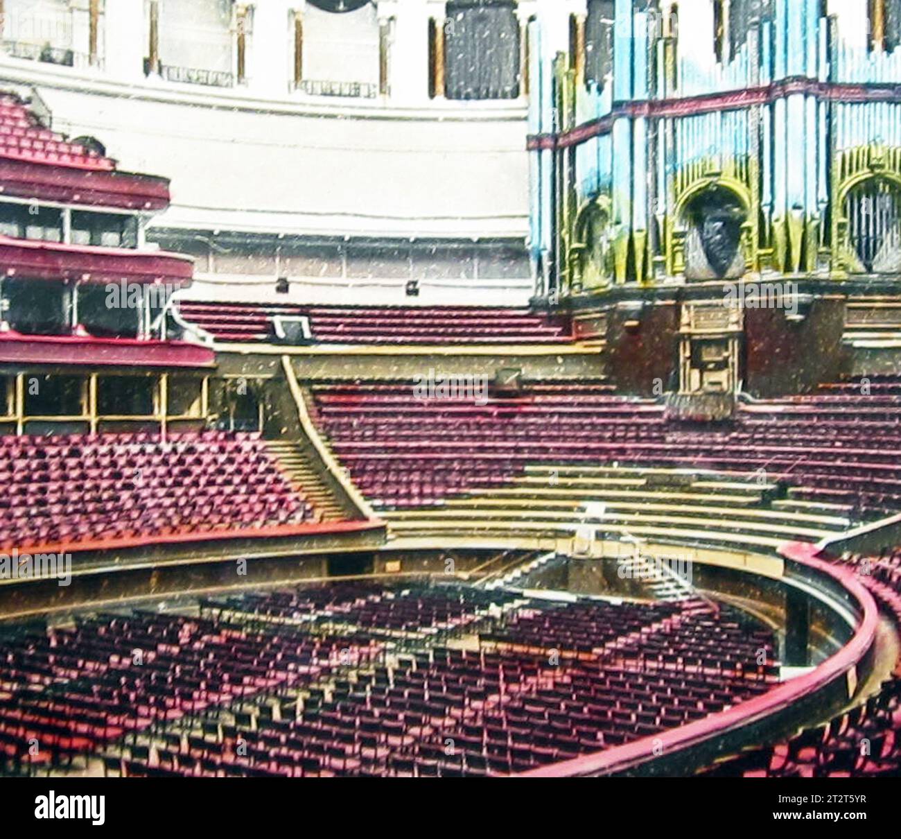 Interior of the Albert Hall, London, Victorian period Stock Photo - Alamy