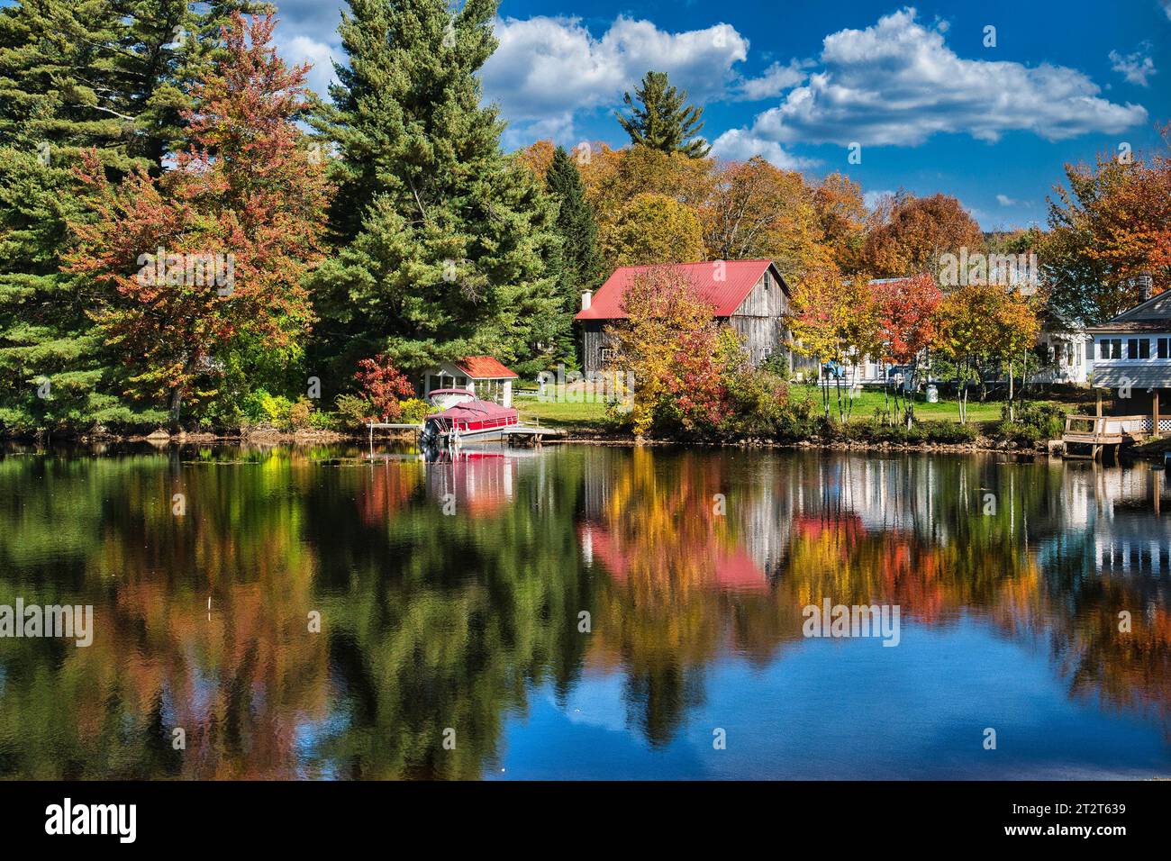 Stoddard, New Hampshire USA. October 14, 2021 Autumn in New England