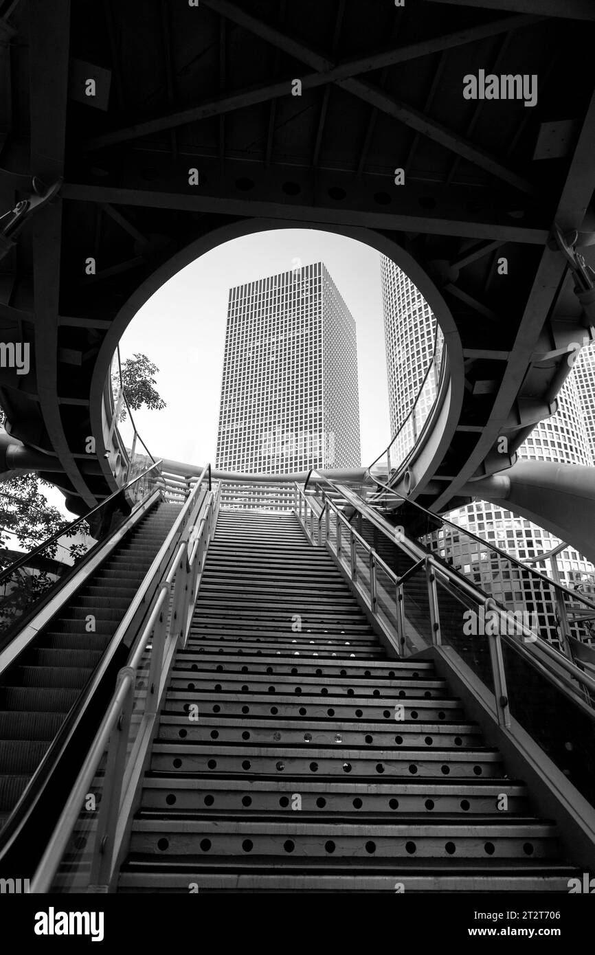 Tel Aviv, Israel - October 19, 2023 - Azrieli Center is a complex of ...