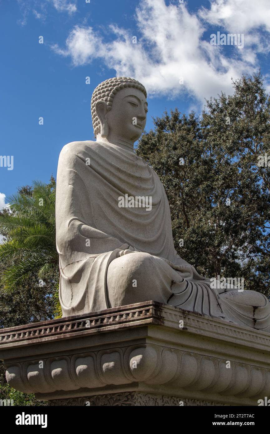 a younger Siddhārtha, depicted at age 35 at the White Sands Buddhist Center in Mims, Florida. Stock Photo