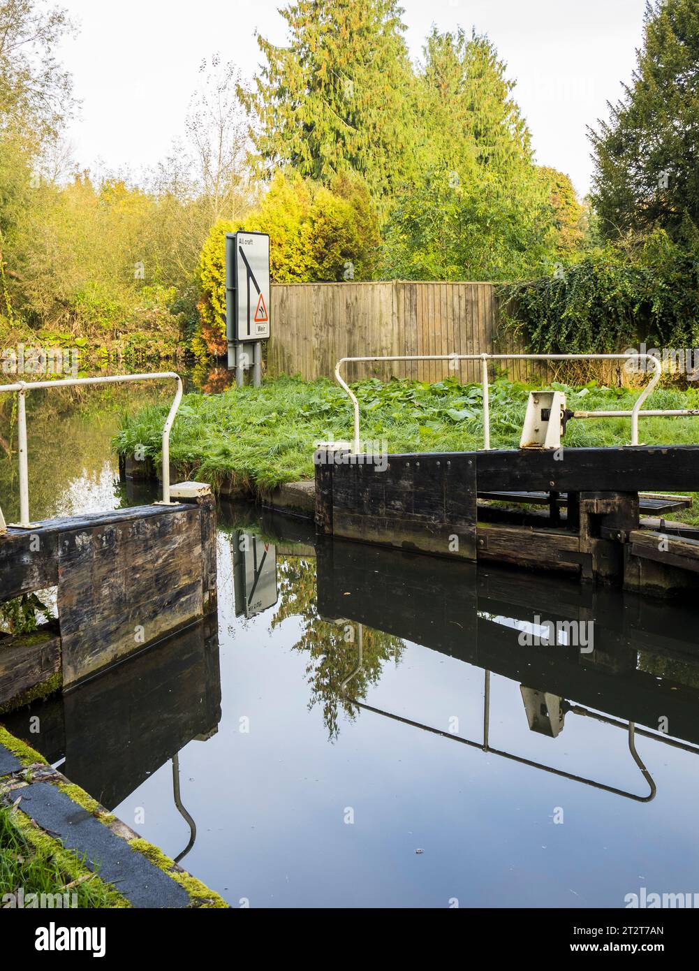 Ham Lock, Kennet and Avon Canal, Newbury, Berkshire, England, UK, GB. Stock Photo