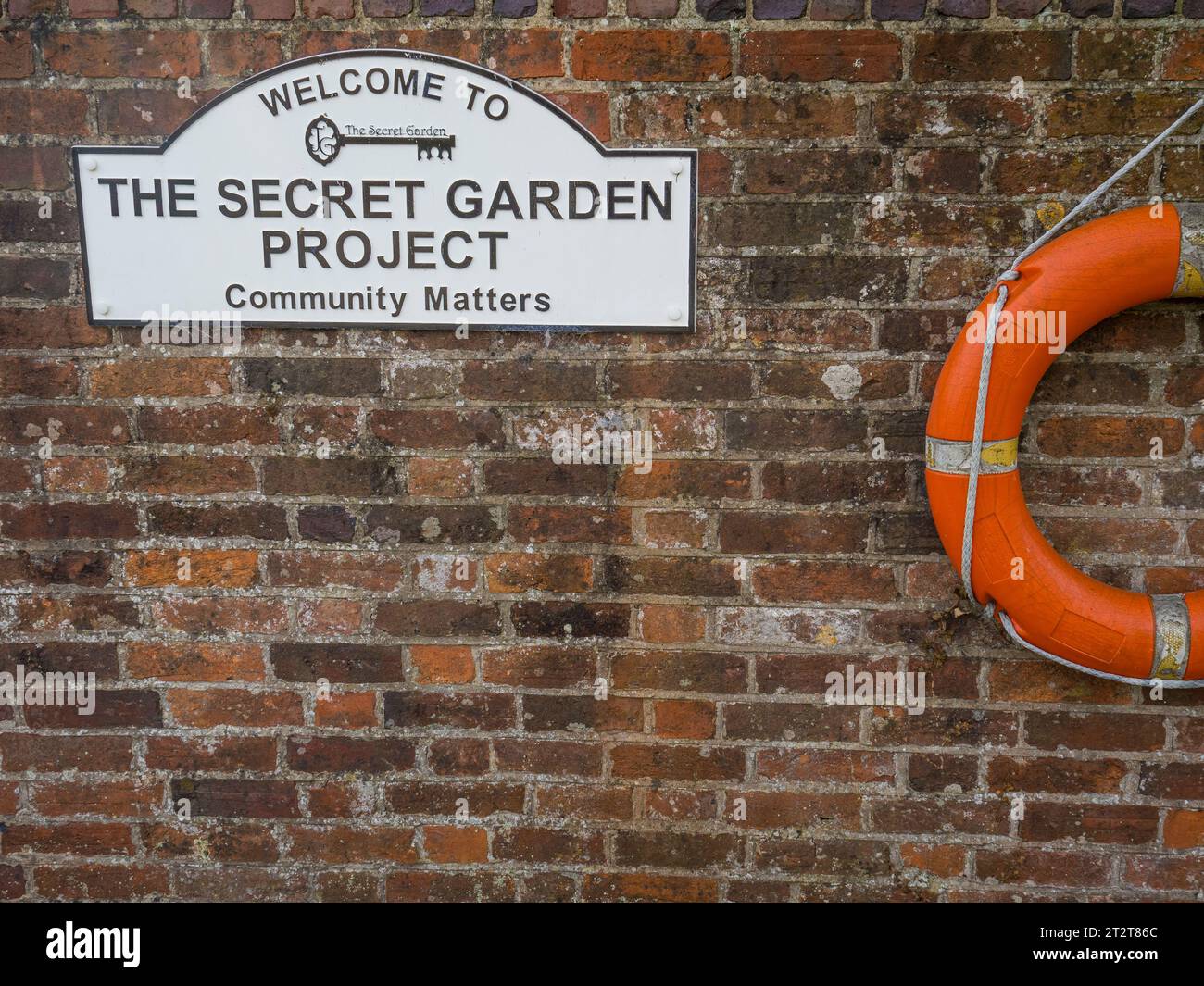 The Secret Garden Project, Newbury Lock, The Kennet & Avon Canal, Newbury, Berkshire, England, UK, GB. Stock Photo