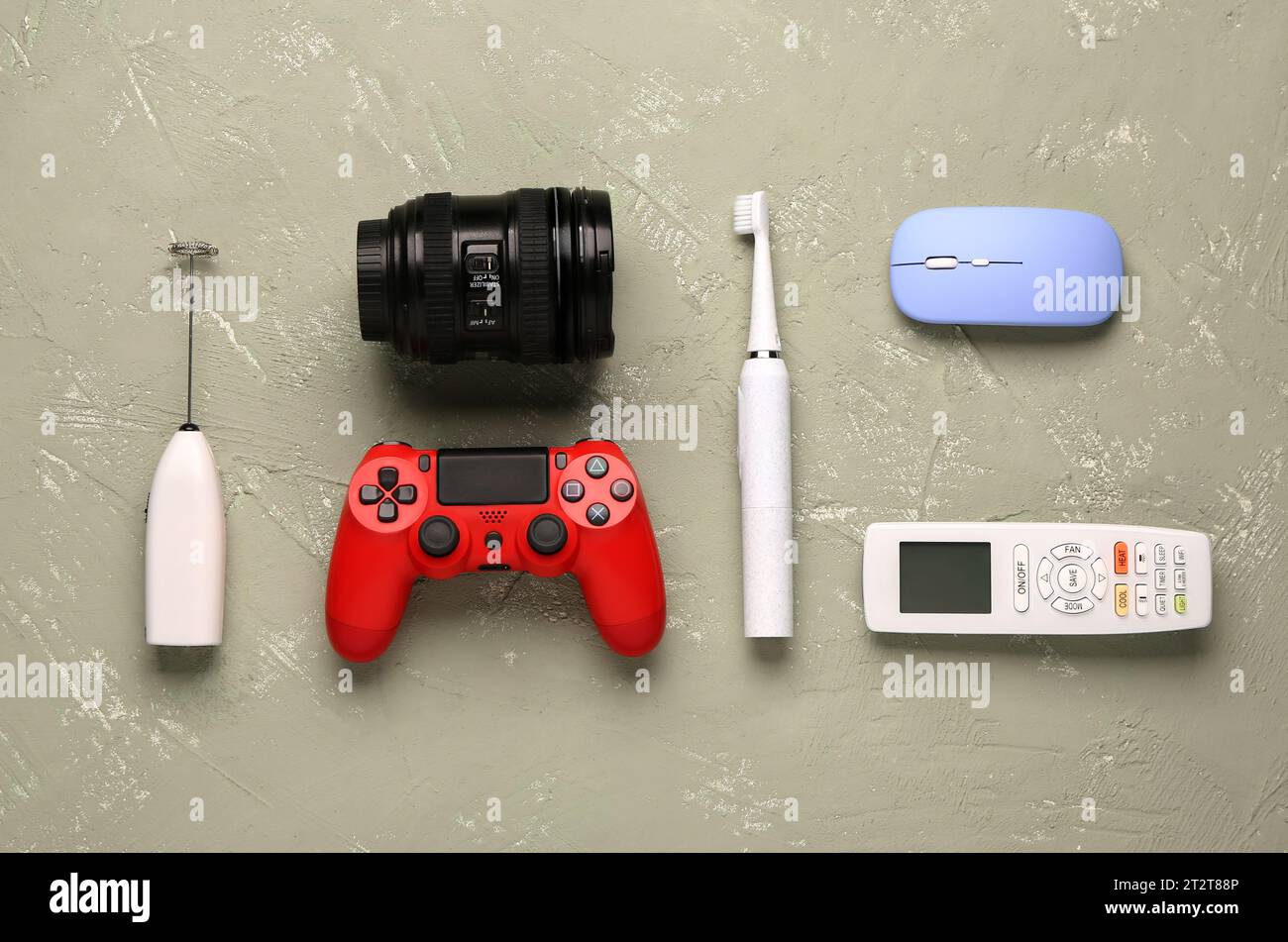 Modern gadgets on grunge background Stock Photo