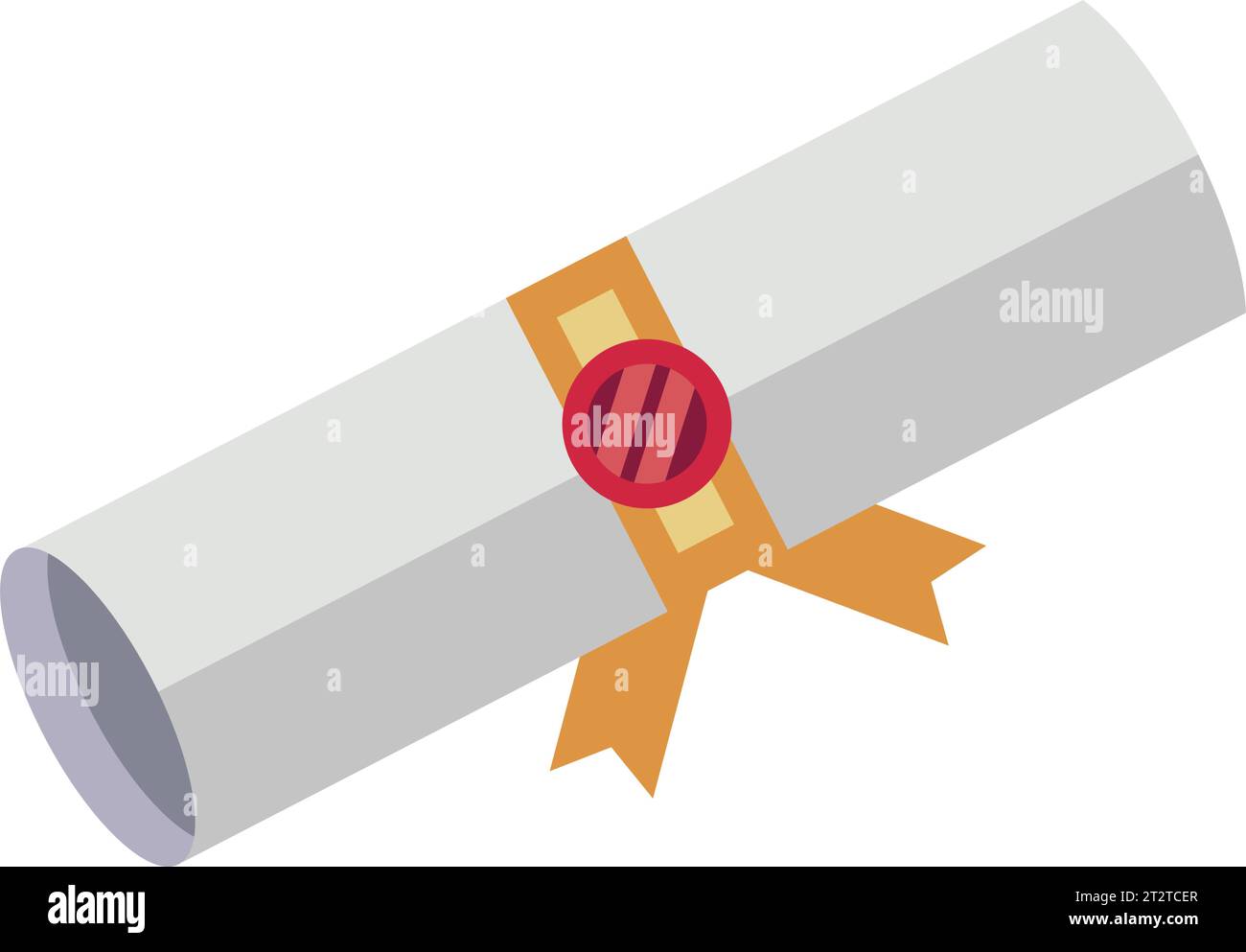 graduation diploma with golden ribbon vector isolated Stock Vector ...