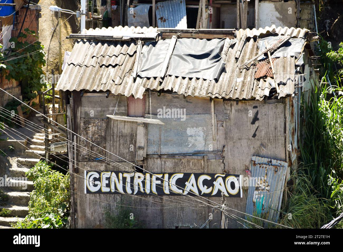 The favela Santa Marta Stock Photo