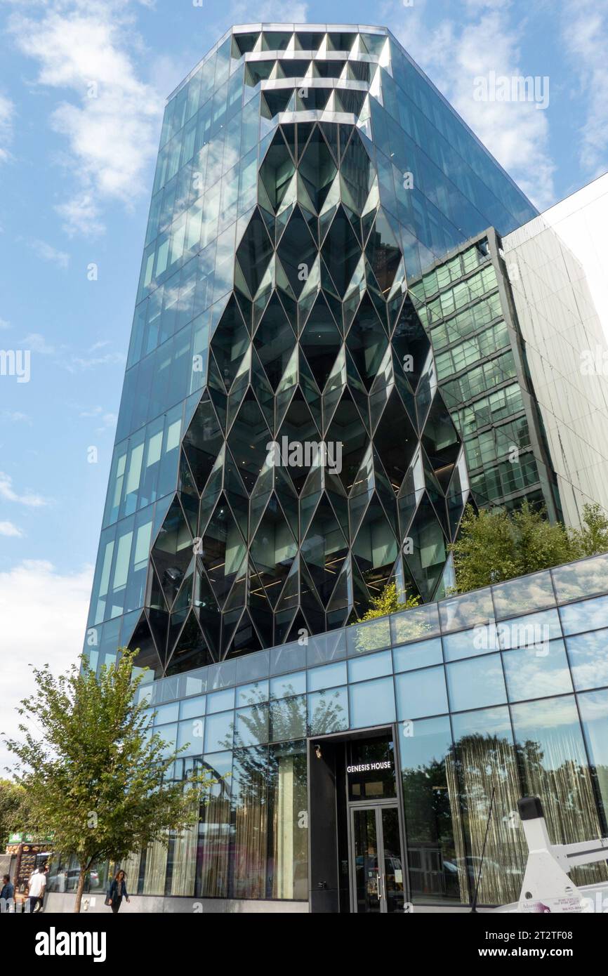 The solar Carve tower is an office building located at 40 10th Ave. in the meatpacking district, 2023, New York City, Stock Photo