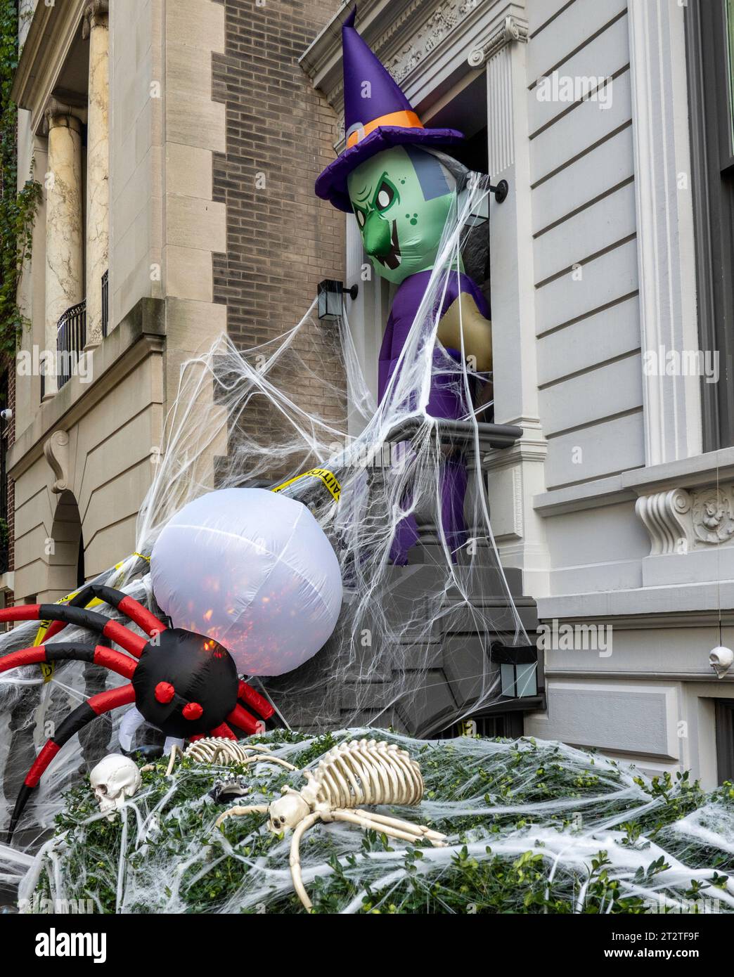 Halloween decoration on the Upper East Side in New York City, 2023, USA