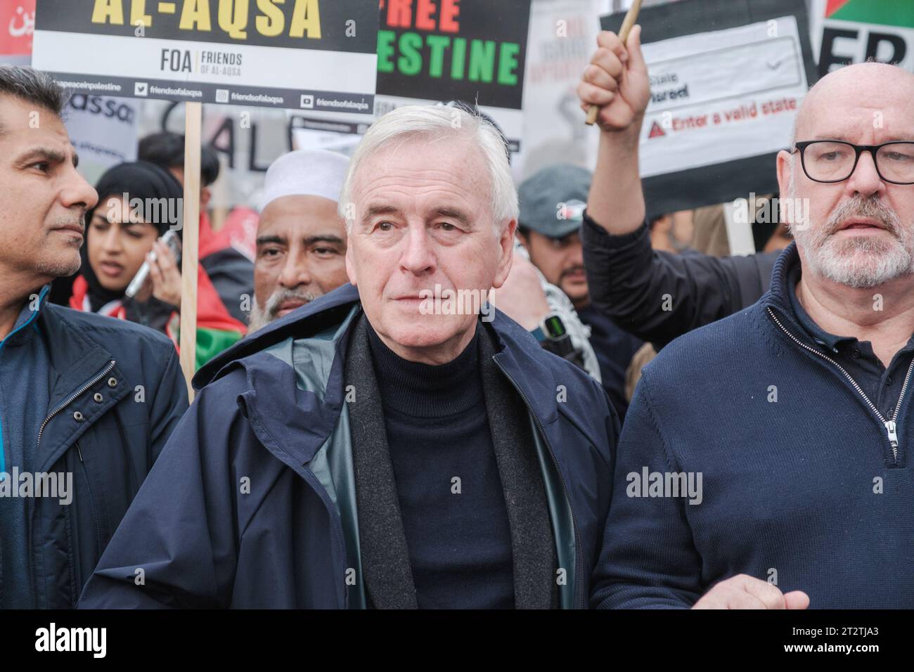 John McDonnell, Shadow Chancellor of the Exchequer at Palestine Protest this weekend. London, United Kingdom, 21/10/2023 Ehimetalor Unuabona/Alamy Live News Stock Photo