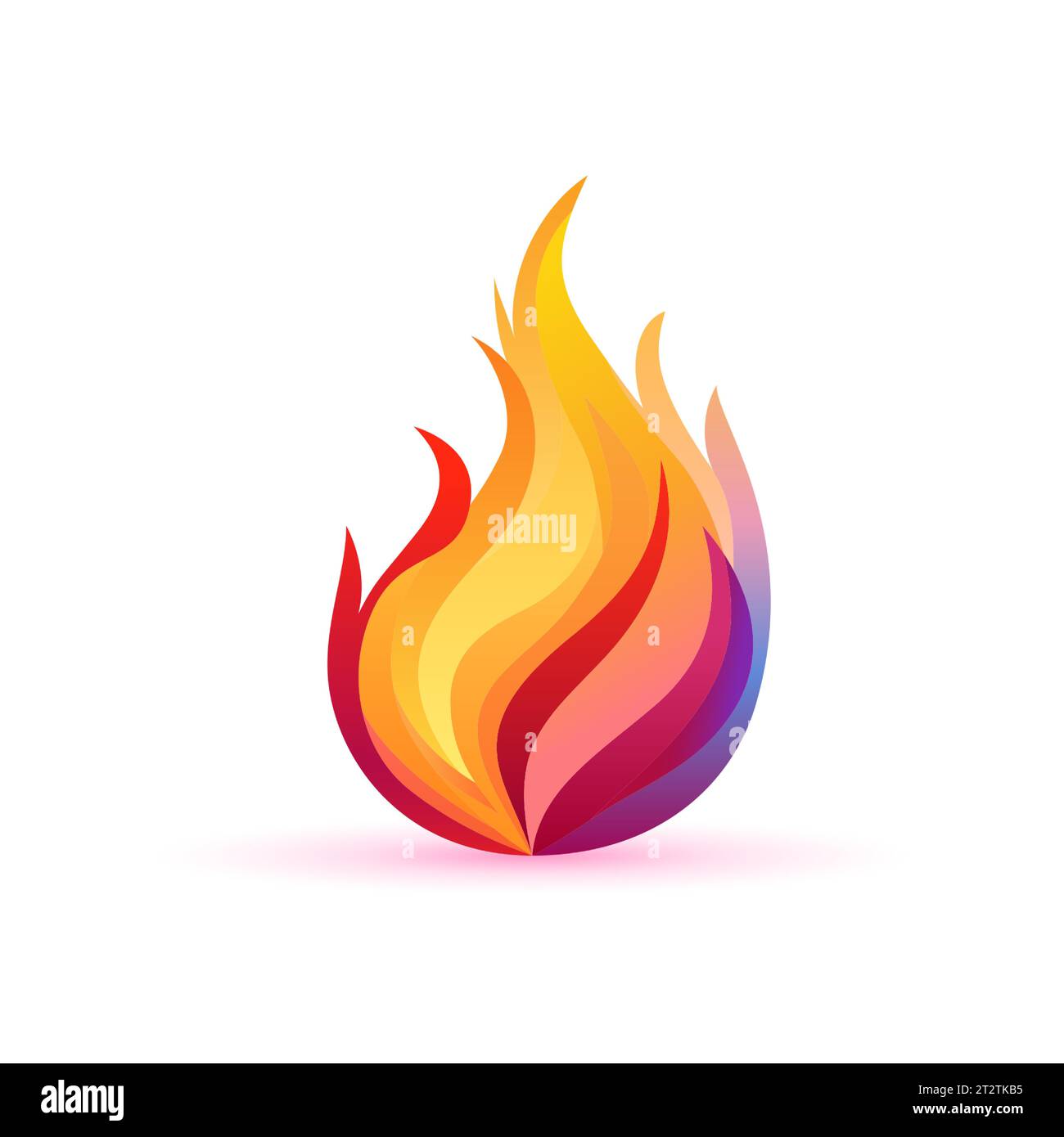 Fire logo design. Colorful flame icon. Bright burning flame or bonfire ...