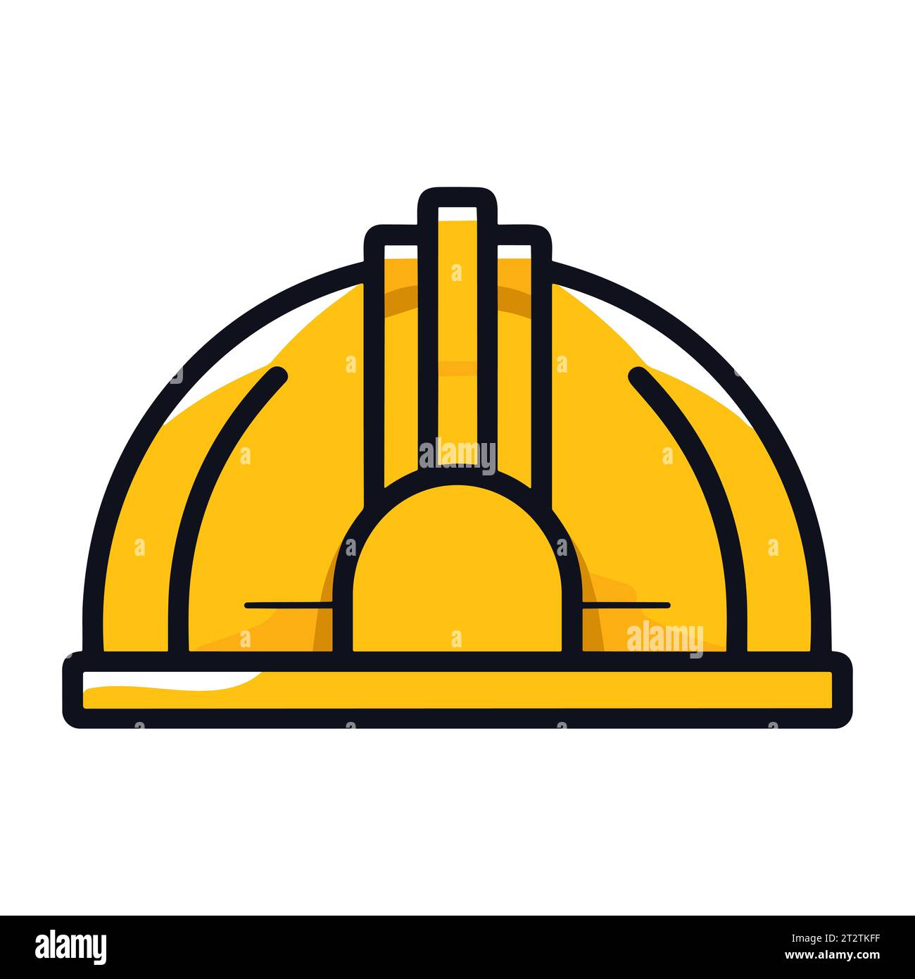 Construction helmet icon in flat style. Construction hard hat icon