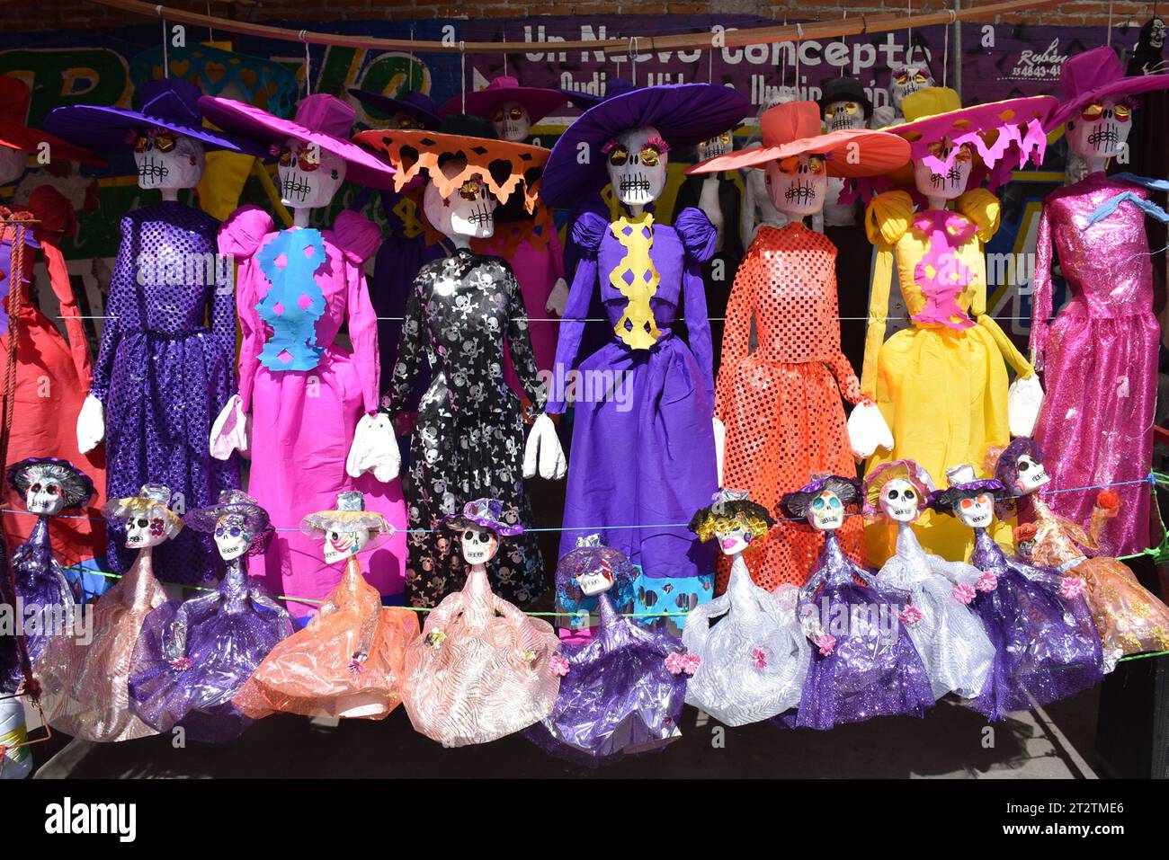 Day of the Dead figures in Mexico City Stock Photo