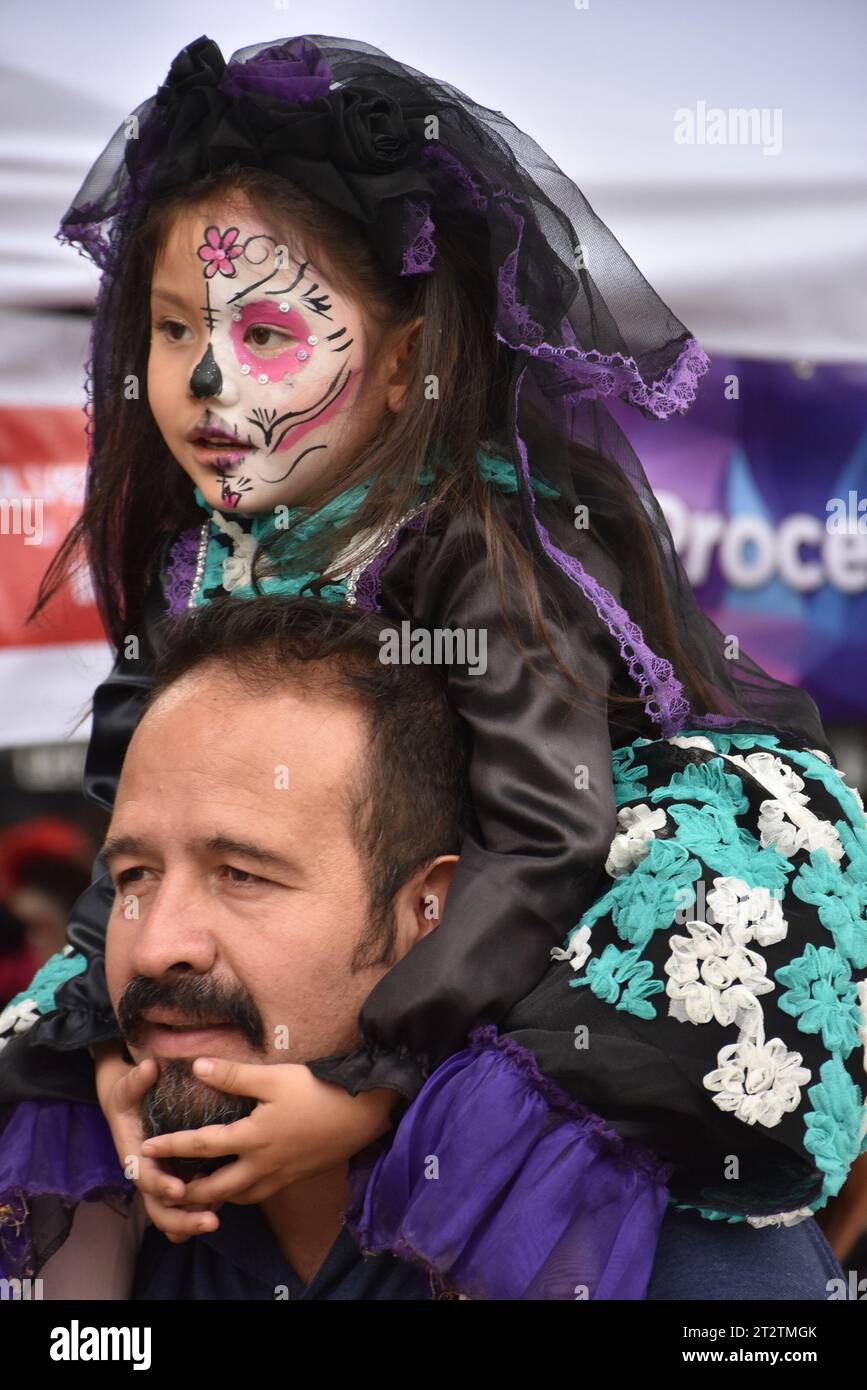 The Catrina parade in Mexico city Stock Photo