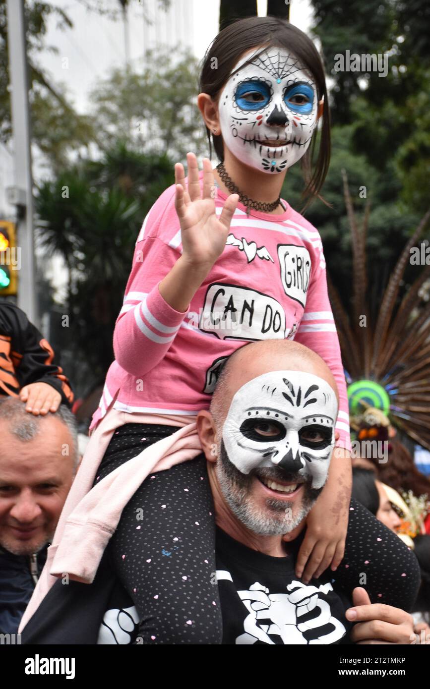 The Catrina parade in Mexico city Stock Photo