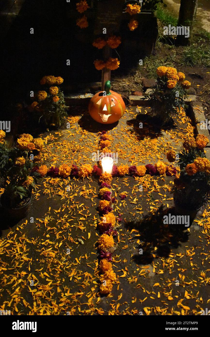 Day of the Dead in San Gregorio Atlapulco, Mexico City Stock Photo