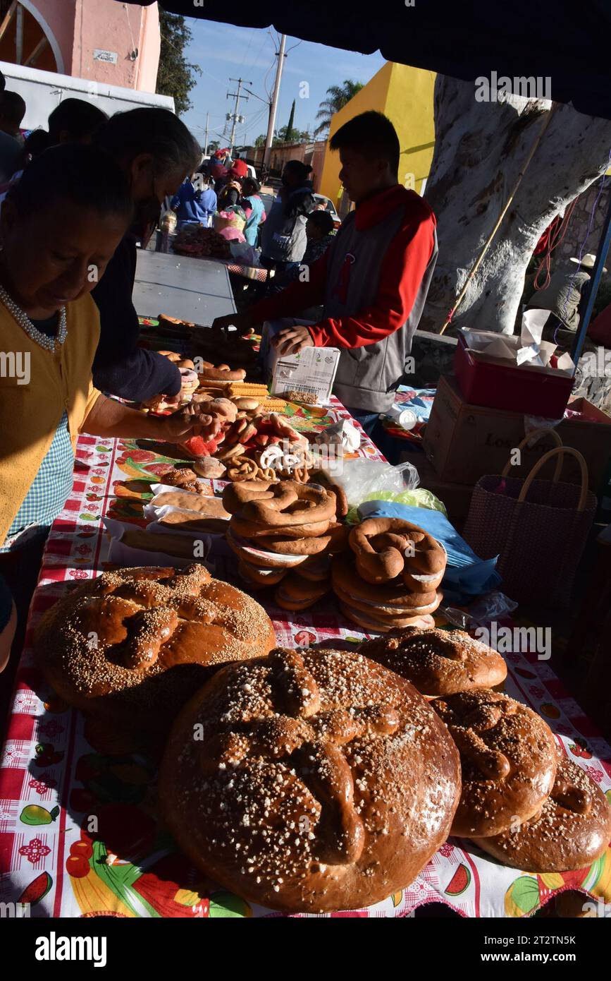 Day of the Dead breads in Huaquechula, Puebla Stock Photo