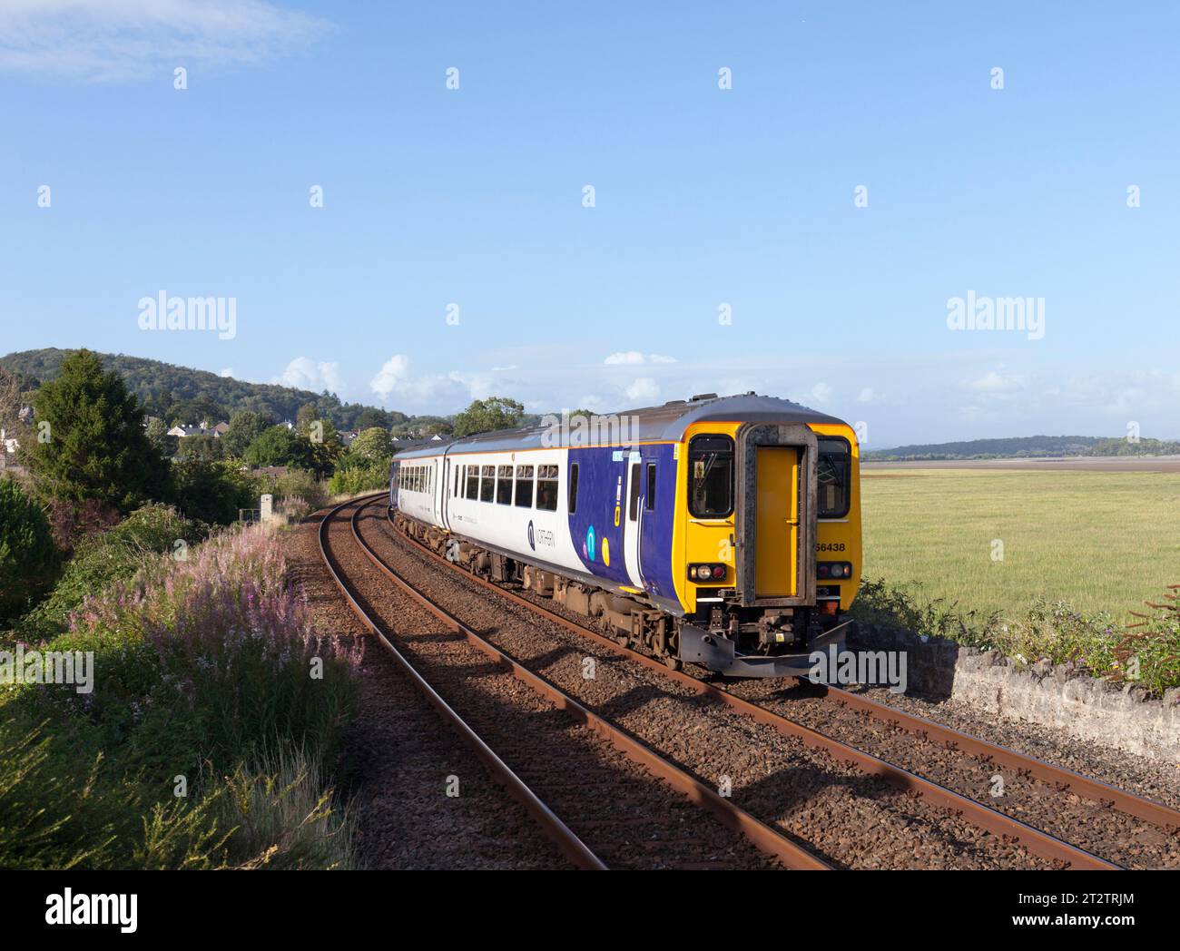 Northern rail class 156 sprinter train passing Grange Over sands on the ...