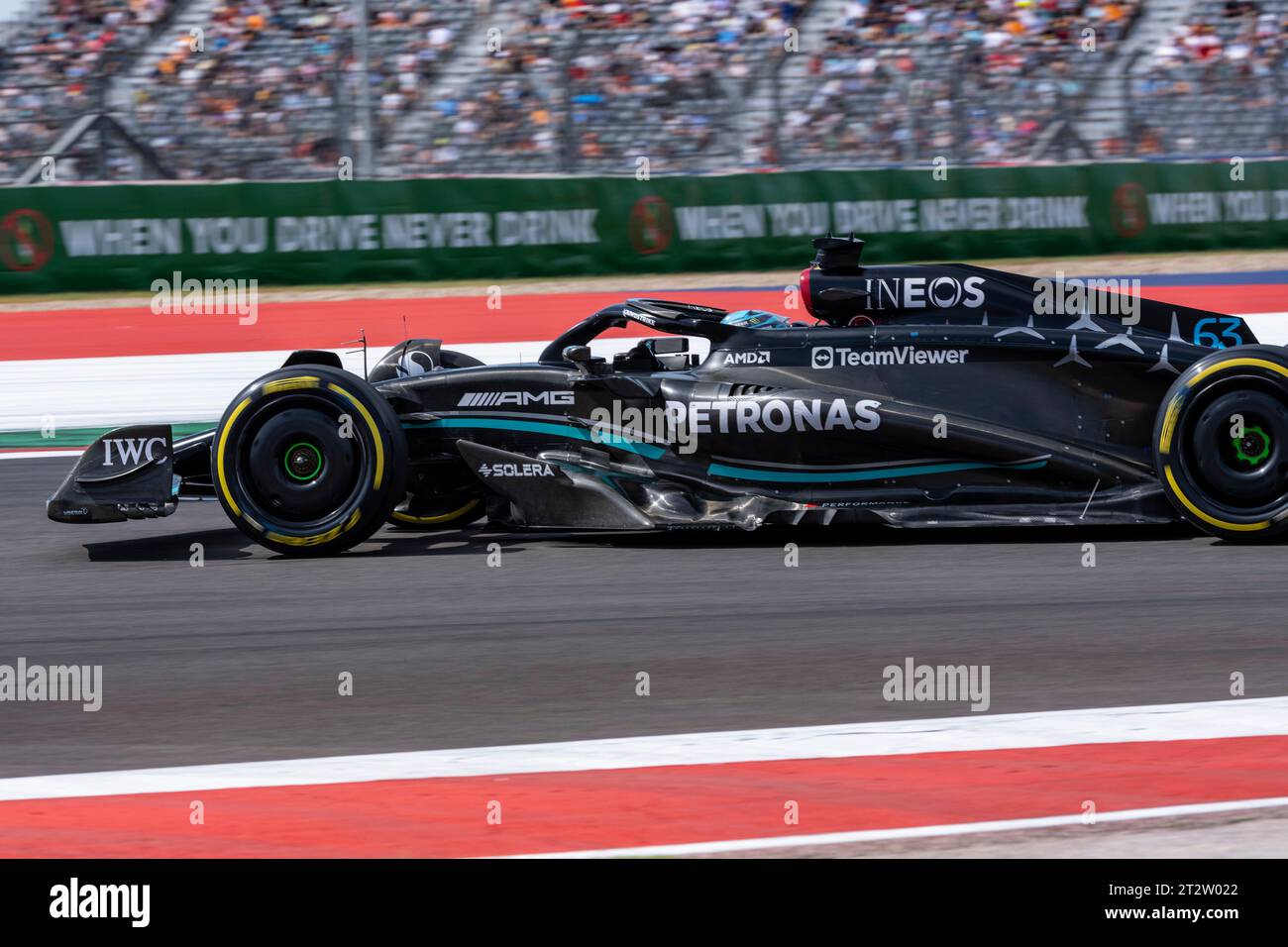 Oct 21, 2023.. George Russell #63 for the Mercedes-AMG Petronas F1 Team ...