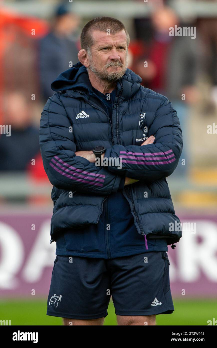 Limerick, Ireland. 21st Oct, 2023. Munster Head Coach Graham Rowntree ...