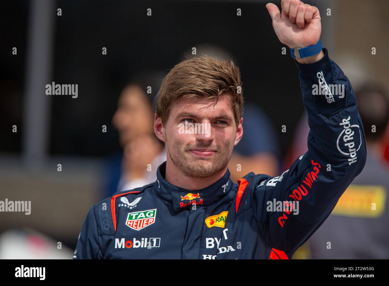 Max Verstappen (NED) Redbull Racing RB19  during FORMULA 1 LENOVO UNITED STATES GRAND PRIX 2023 - Oct19 to Oct22 2023 Circuit of Americas, Austin, Tex Stock Photo
