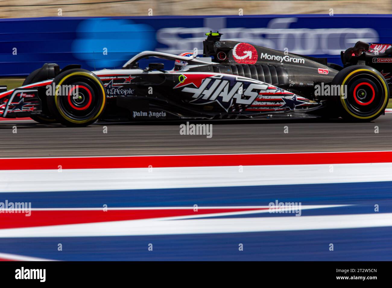 Fernando Alonso (SPA)  Aston Martin F1 Team AMR23   during FORMULA 1 LENOVO UNITED STATES GRAND PRIX 2023 - Oct19 to Oct22 2023 Circuit of Americas, A Stock Photo