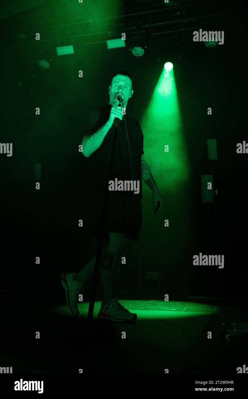 British indie duo Sleaford Mods performing at the Columbiahalle in Berlin, Germany. Stock Photo