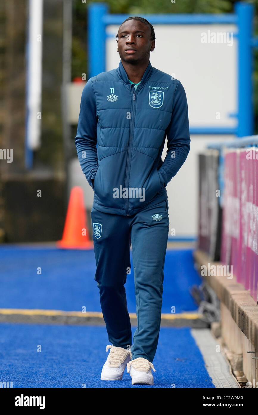 Brahima Diarra #11 of Huddersfield Town arrives at the stadium before the Sky Bet Championship match Huddersfield Town vs Queens Park Rangers at John Smith's Stadium, Huddersfield, United Kingdom, 21st October 2023  (Photo by Steve Flynn/News Images) in Huddersfield, United Kingdom on 8/31/2023. (Photo by Steve Flynn/News Images/Sipa USA) Stock Photo