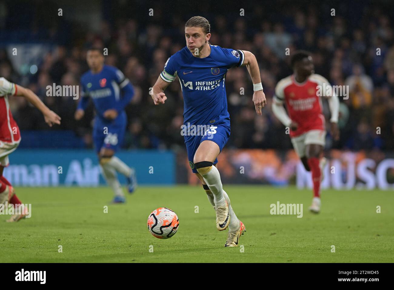 London, UK. 21st Oct, 2023. Conor Gallagher of Chelsea during the Chelsea vsArsenal Premier League match at Stamford Bridge London Credit: MARTIN DALTON/Alamy Live News Stock Photo