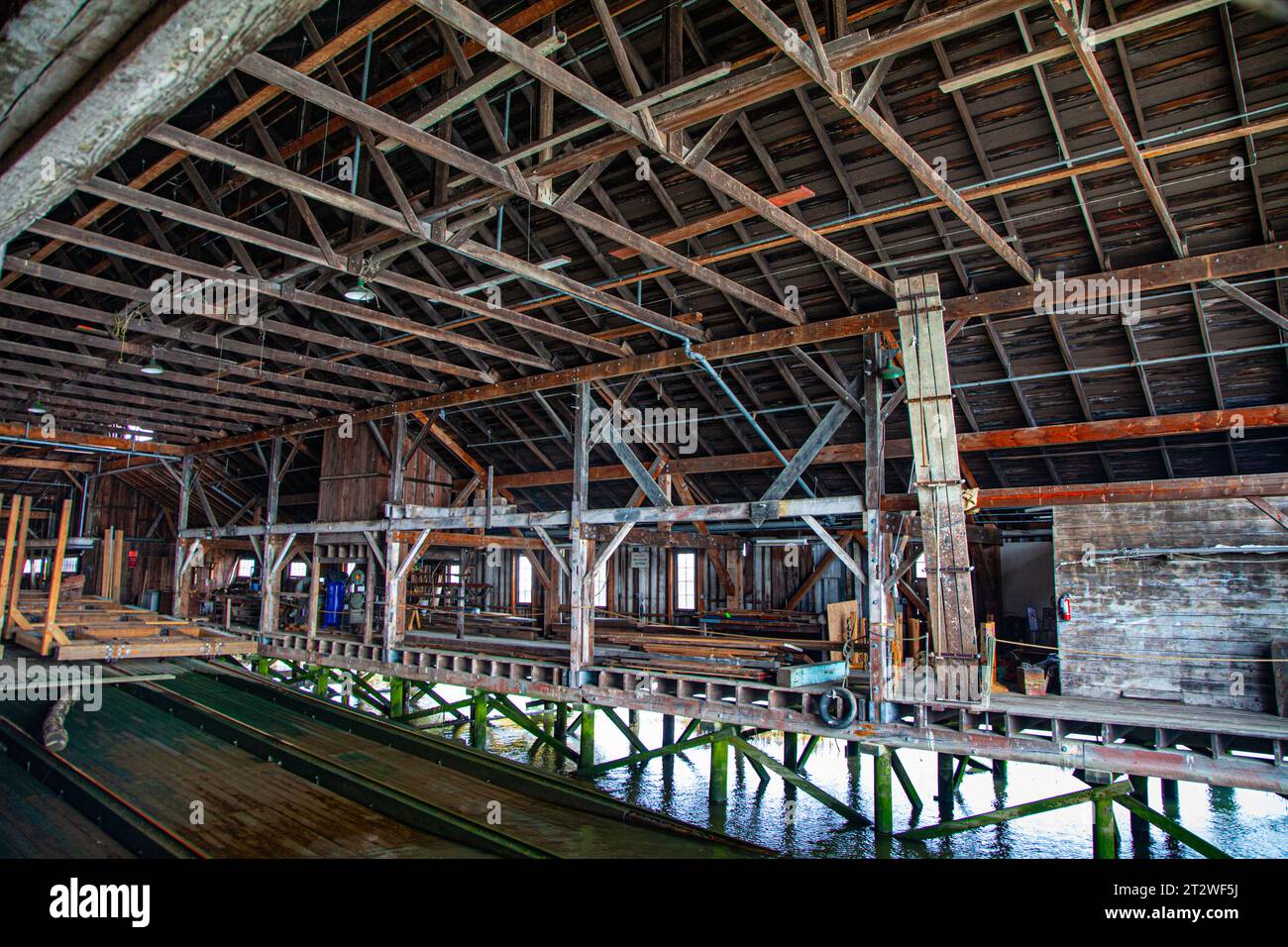 Interior view of the heritage Britannia Ship Yard in Steveston British Columbia Canada Stock Photo