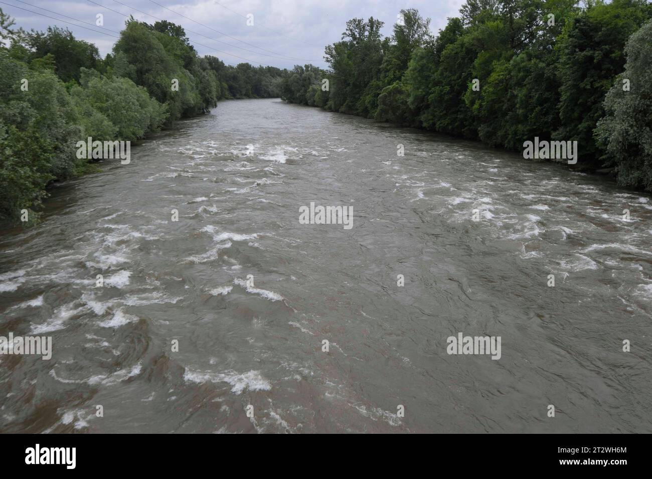 A River With Floating Water, A Natural Watercourse And Landscape A River With Floating Water Credit: Imago/Alamy Live News Stock Photo