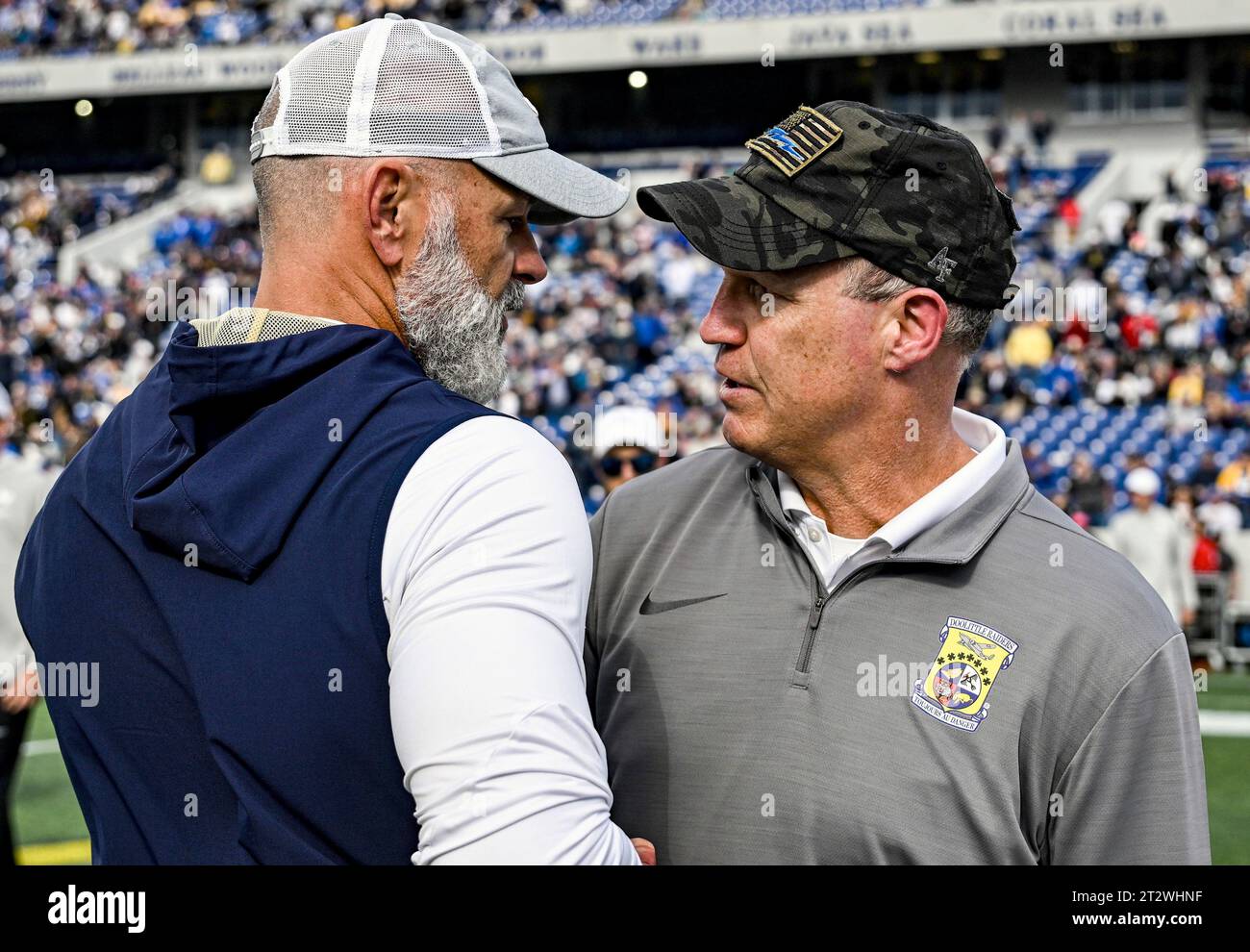 ANNAPOLIS, MD - OCTOBER 21: Navy Midshipmen Head Coach Brian Newberry ...