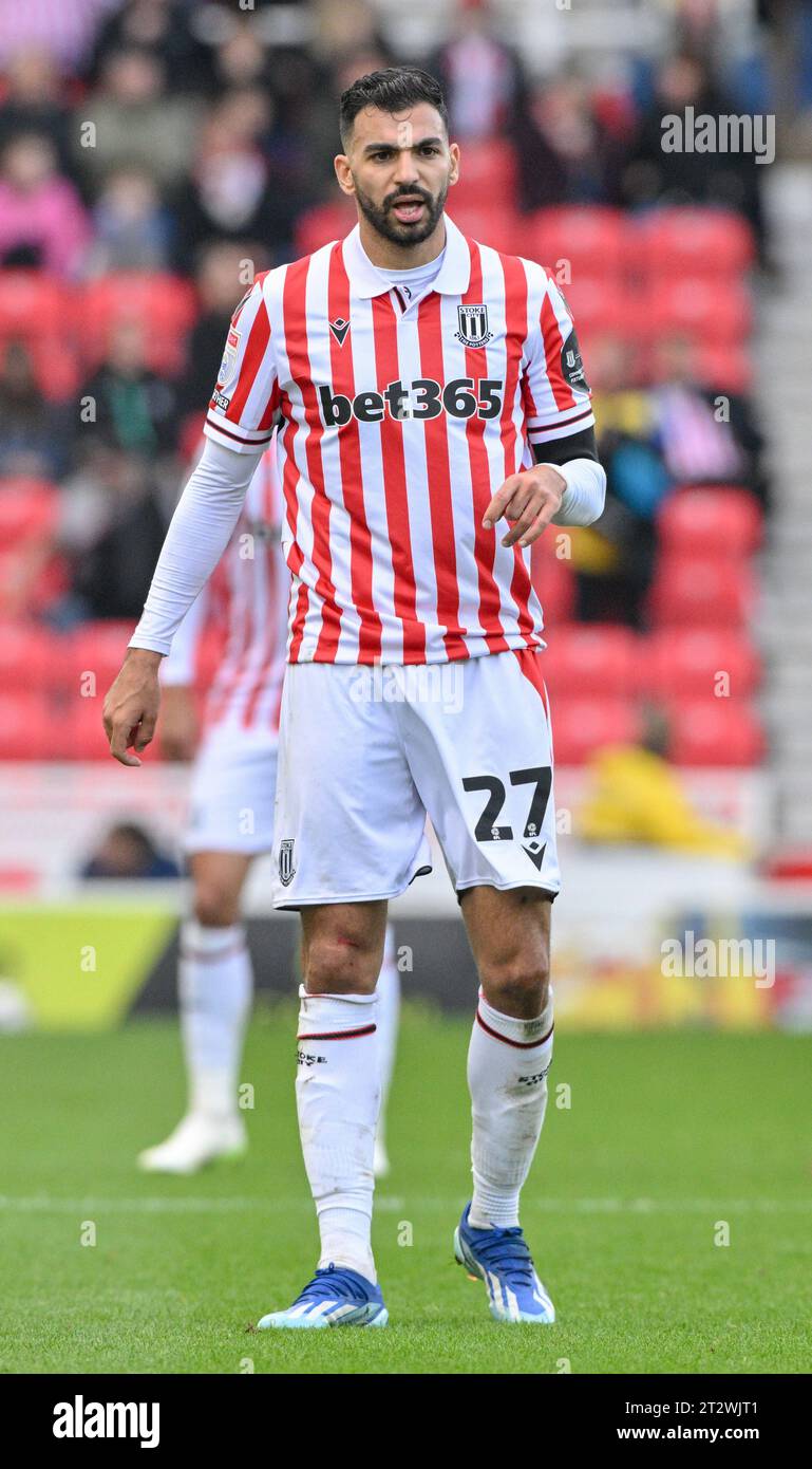 Mehdi Léris 27 of Stoke City Football Club, during the Sky Bet
