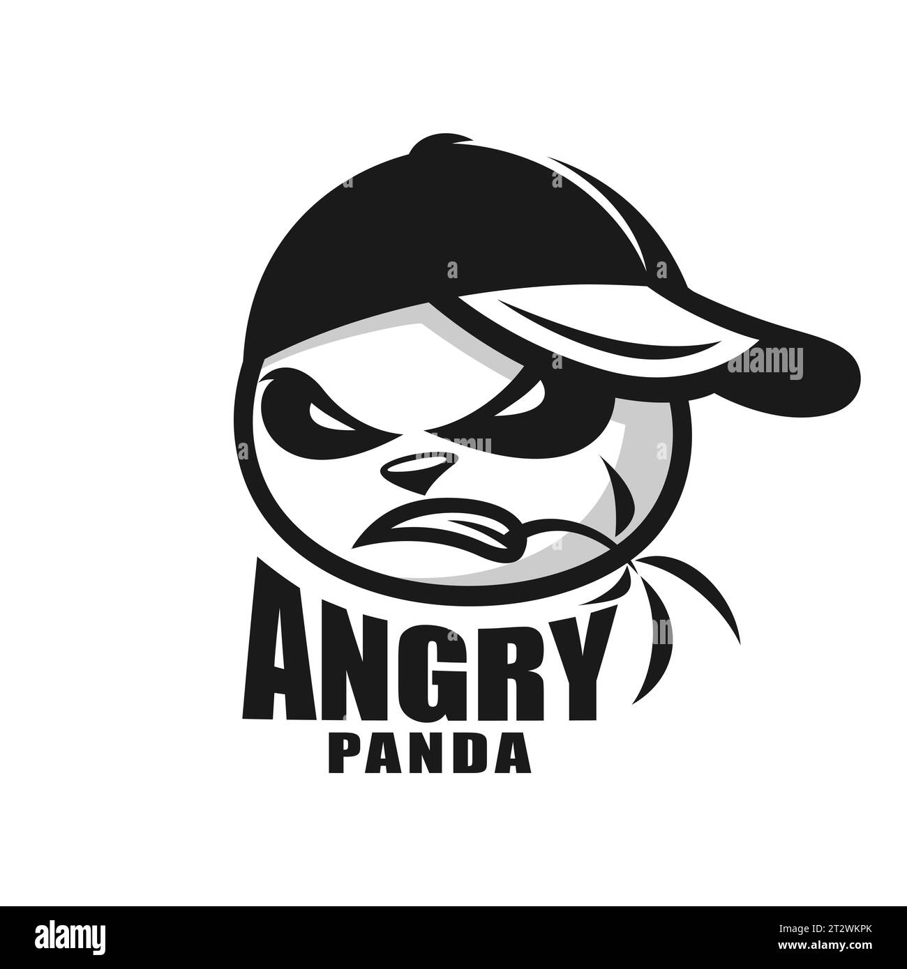Cartoon Mascot evil panda logo Stock Vector Image &amp; Art - Alamy