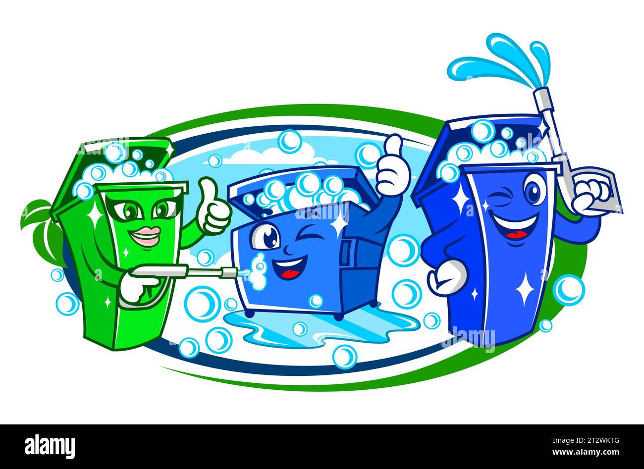 Trash can bin cleaning logo Stock Vector Image & Art Alamy