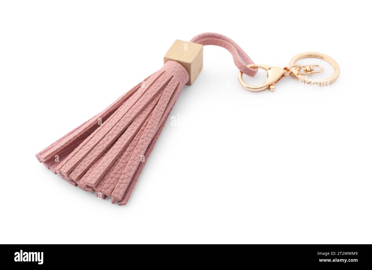 Pink - Handcrafted Kutch Leather Keychain 02