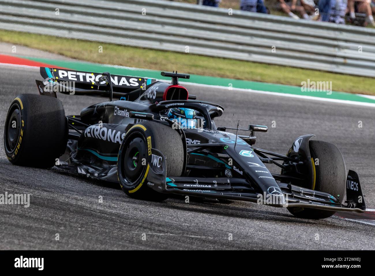 Texas, USA. 21st Oct, 2023. George Russell #63 for the Mercedes-AMG ...