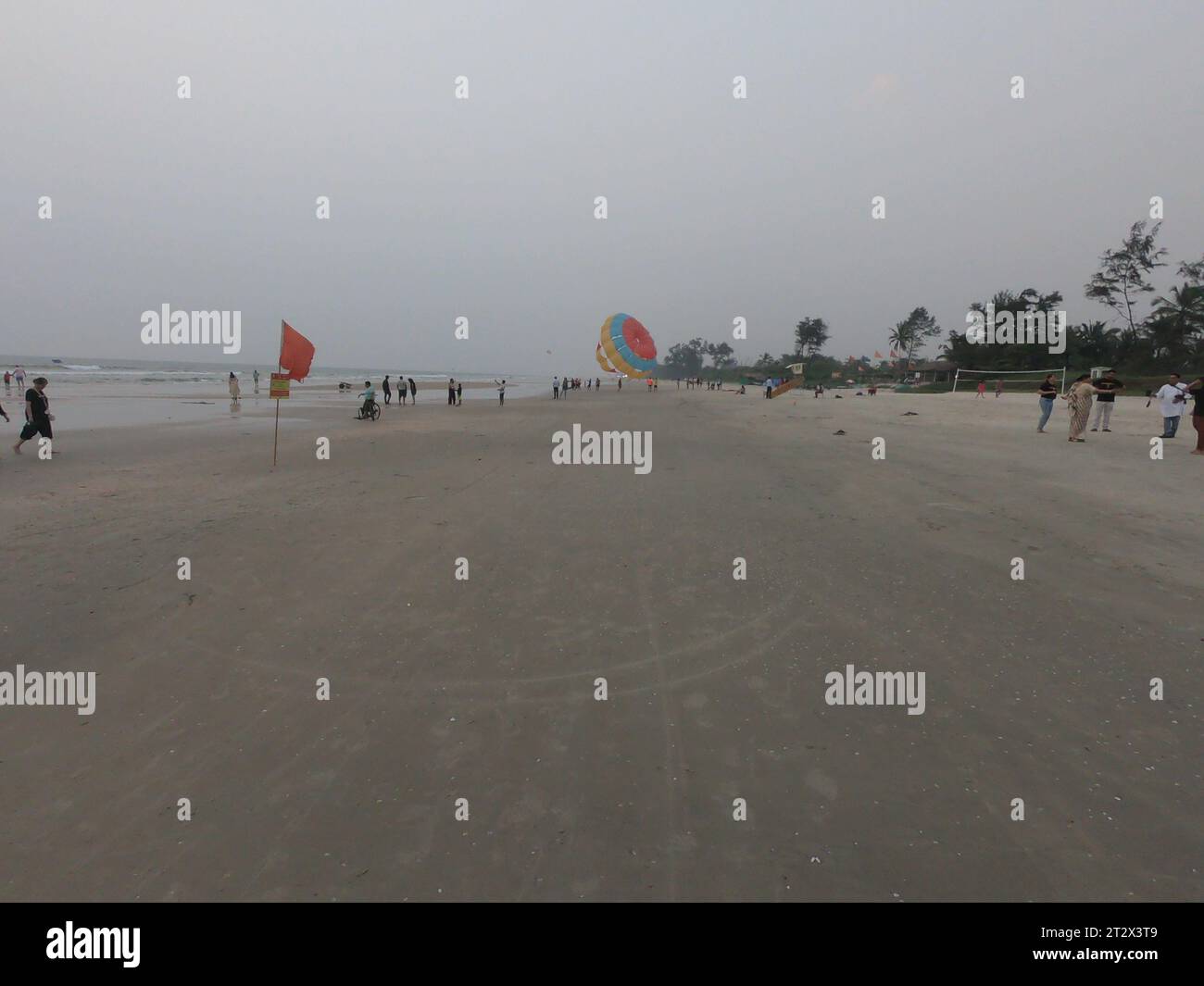 Sports activities on Varca beach in the indian state of Goa Stock Photo