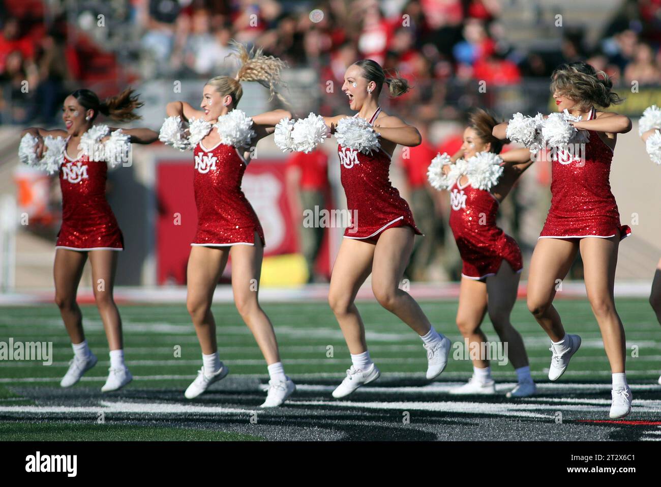 October 21, 2023 - New Mexico Lobos cheerleaders perform during a game ...