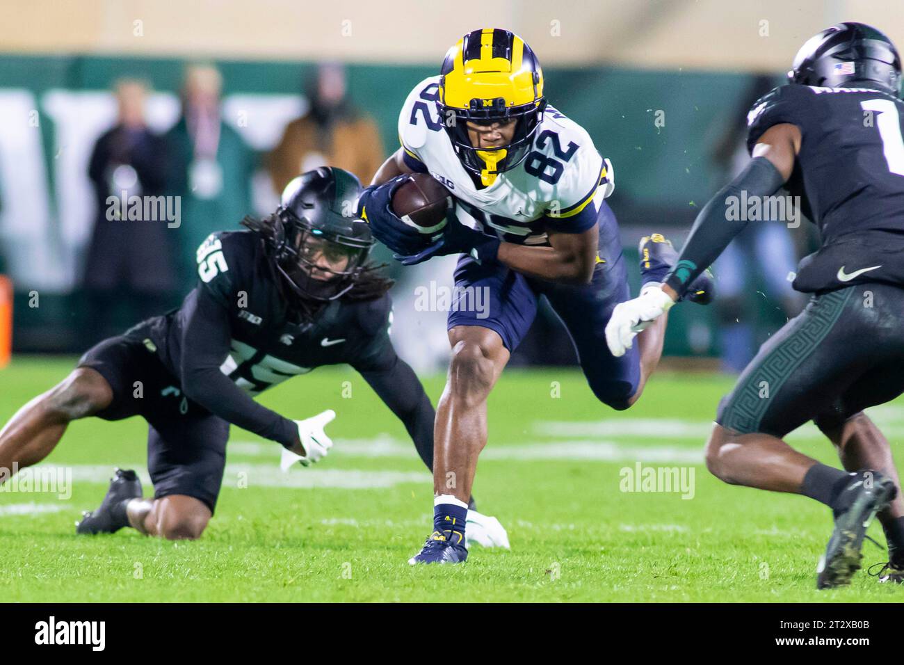 East Lansing, Michigan, USA. 21st Oct, 2023. Michigan wide receiver