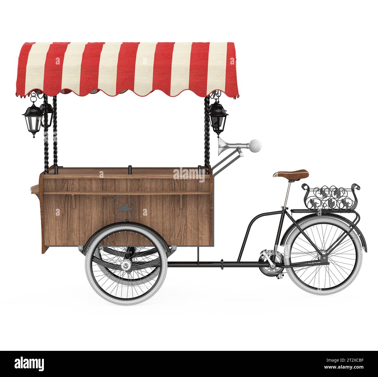 Food Cart Isolated Stock Photo Alamy