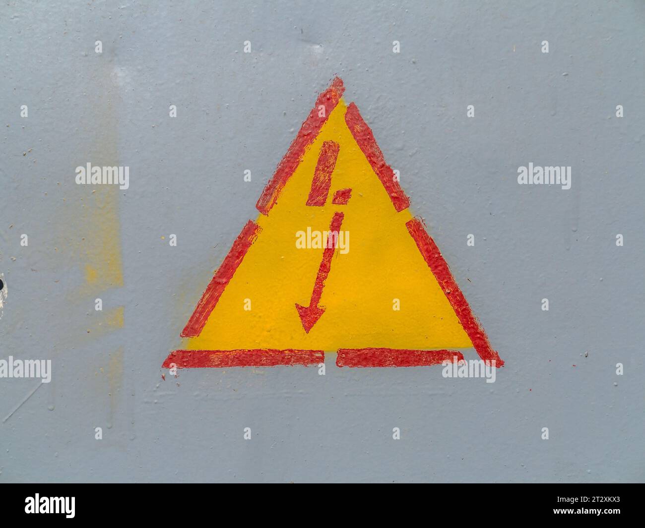 Energy Safety Topics - High Voltage Sign Stock Photo