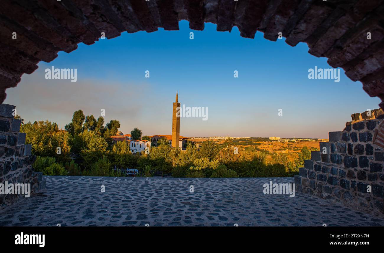 The Inner Castle and Hazreti Suleyman Mosque, located within the historical walls of Diyarbakır, are among the most important architectural works of t Stock Photo