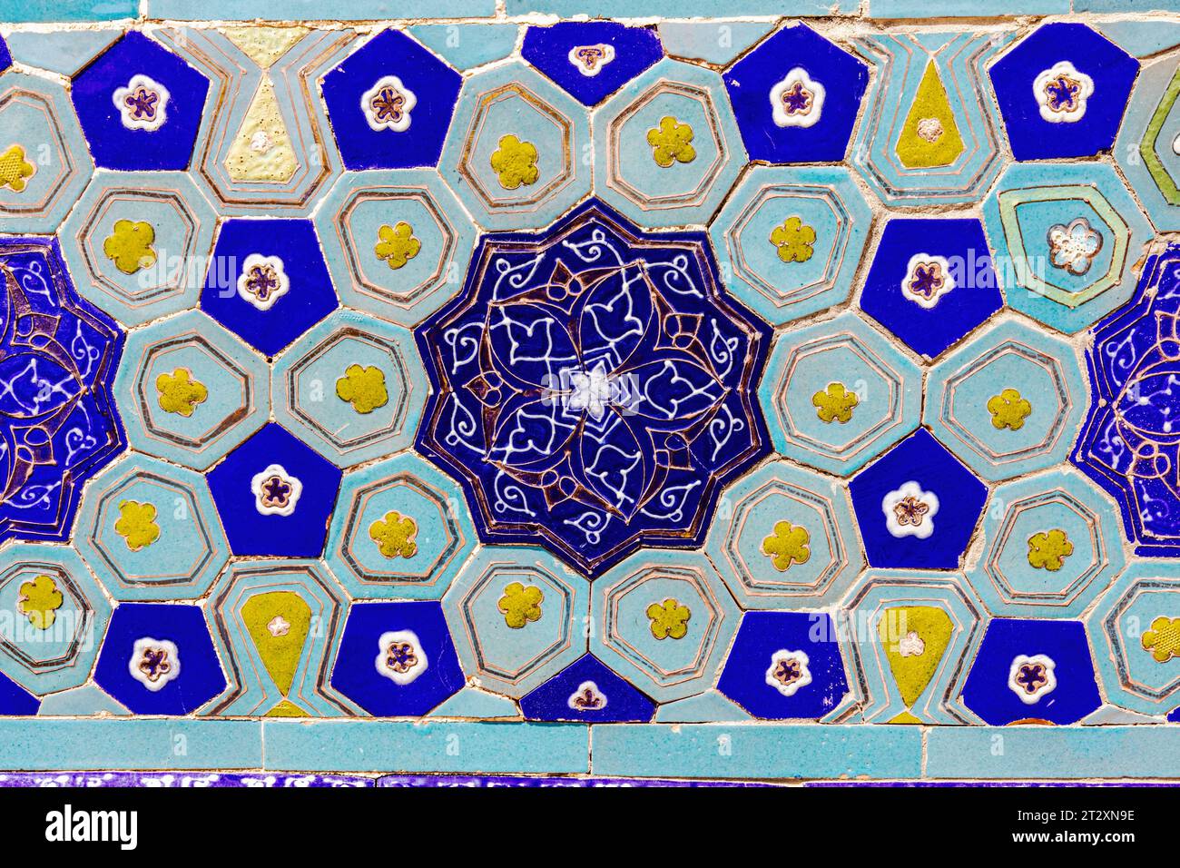 Colorful vintage surface with an old oriental pattern. The background