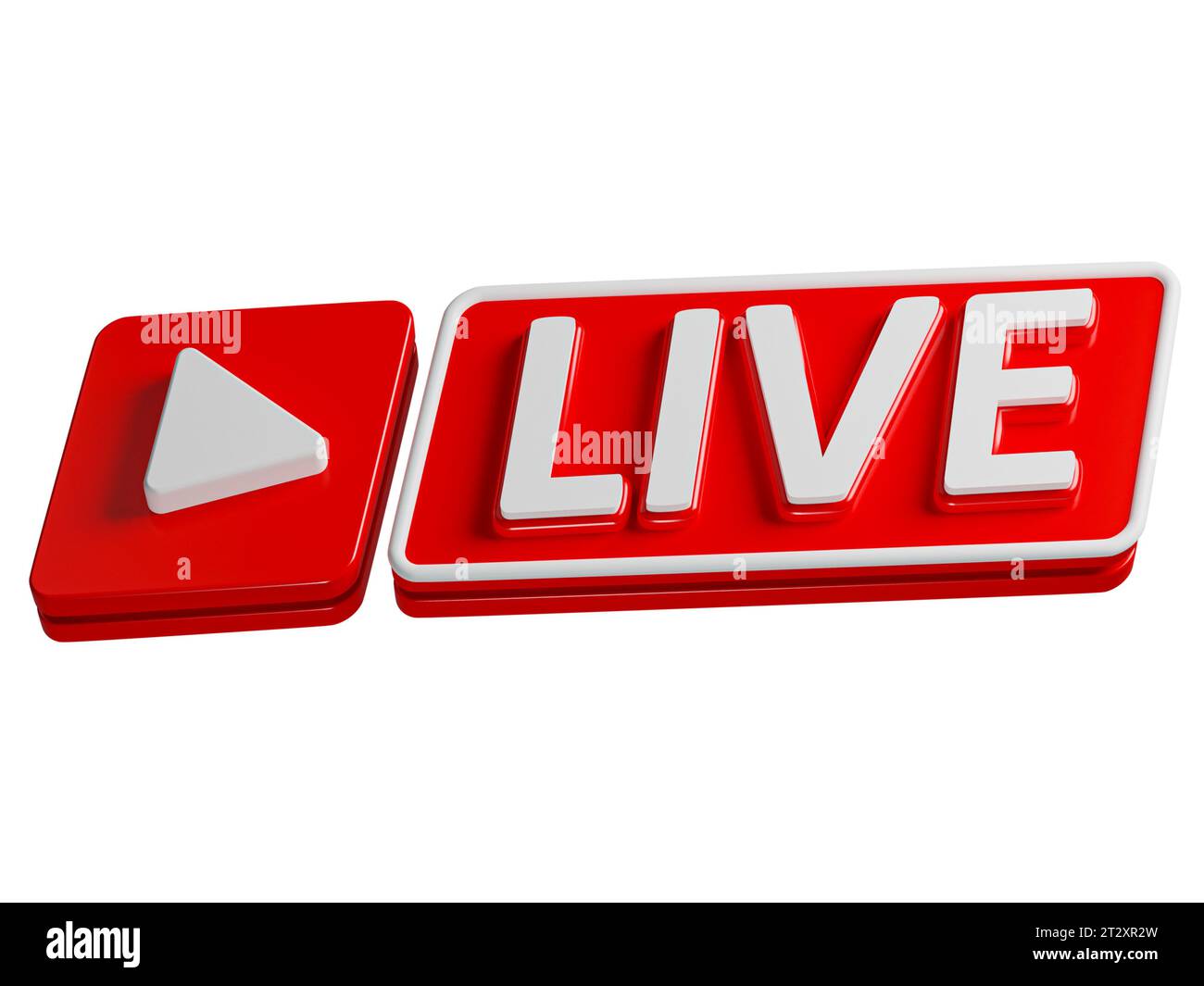 youtube live logo Stock Photo