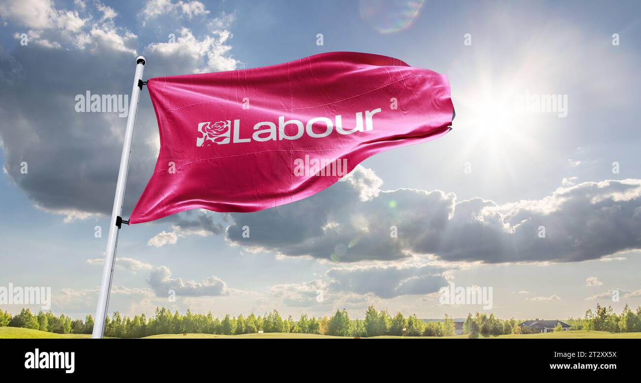 UK Labour Party flag Stock Photo Alamy