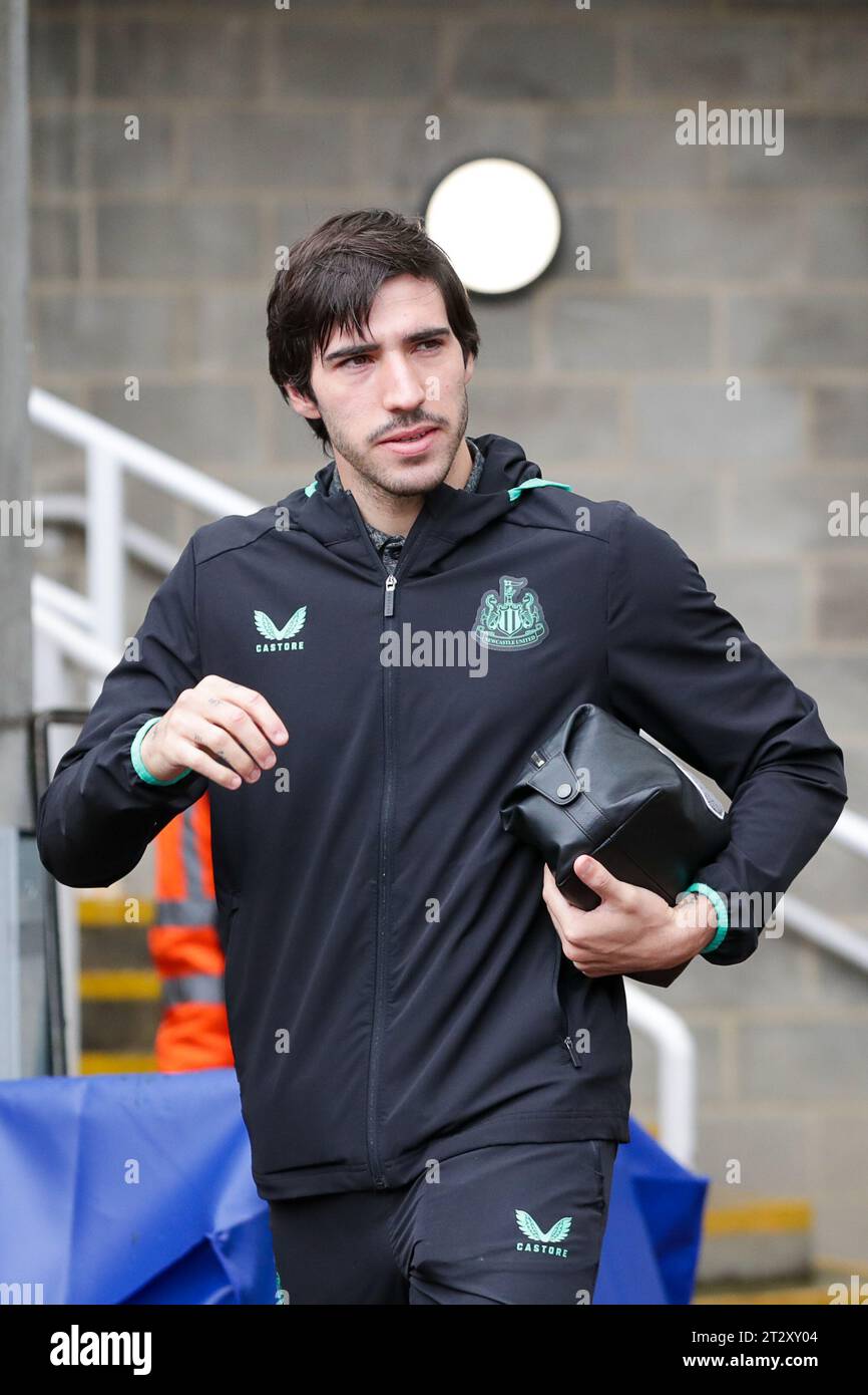 Sandro Tonali of Newcastle arrives - Newcastle United v Crystal Palace, Premier League, St James' Park, Newcastle upon Tyne, UK - 21st October 2023 Editorial Use Only - DataCo restrictions apply Stock Photo