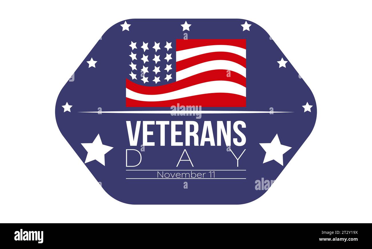 Veterans Day Tribute with American Flag, Saluting Soldier, and Gratitude for Service. Vector template for background, banner, card, poster design. Stock Vector