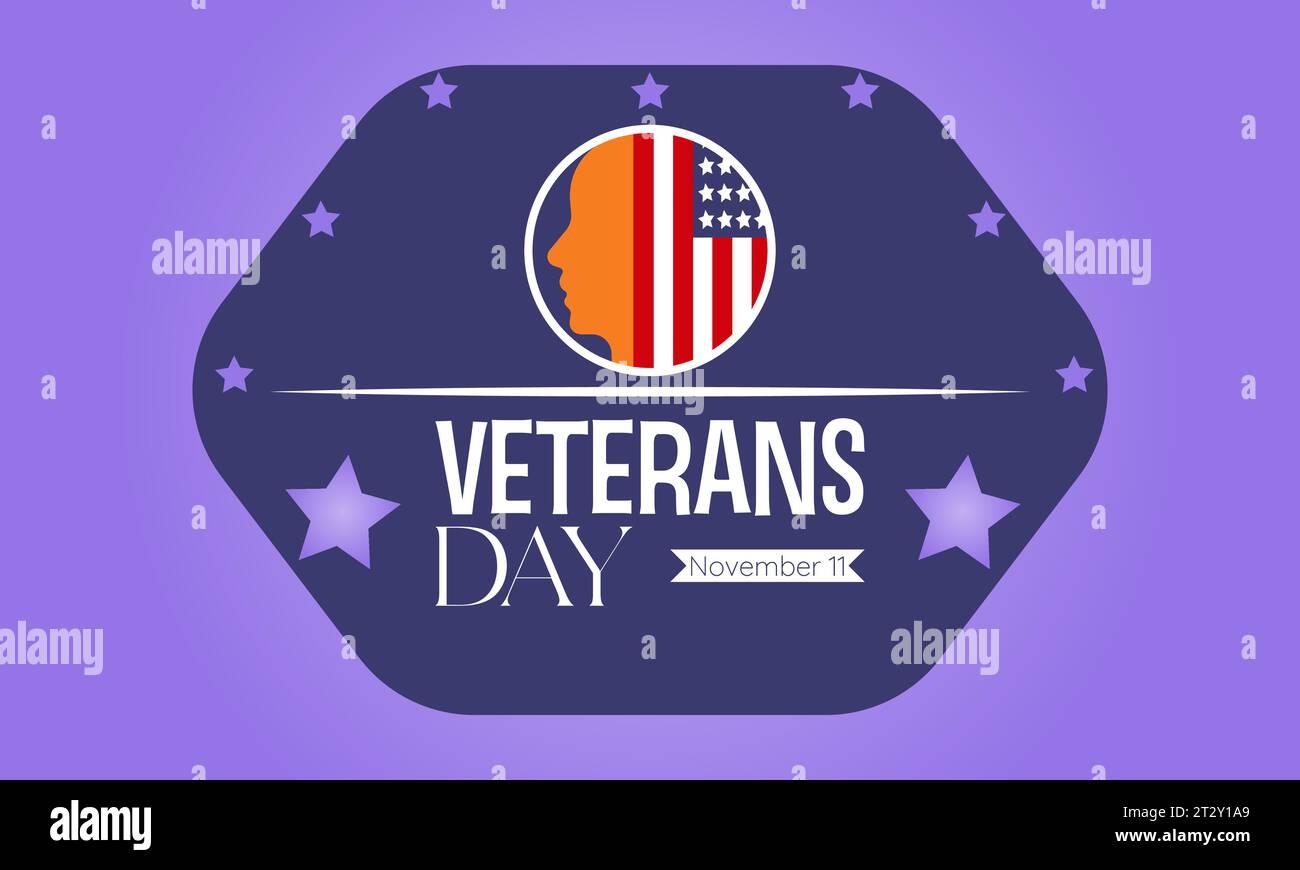 Veterans Day Tribute with American Flag, Saluting Soldier, and Gratitude for Service. Vector template for background, banner, card, poster design. Stock Vector
