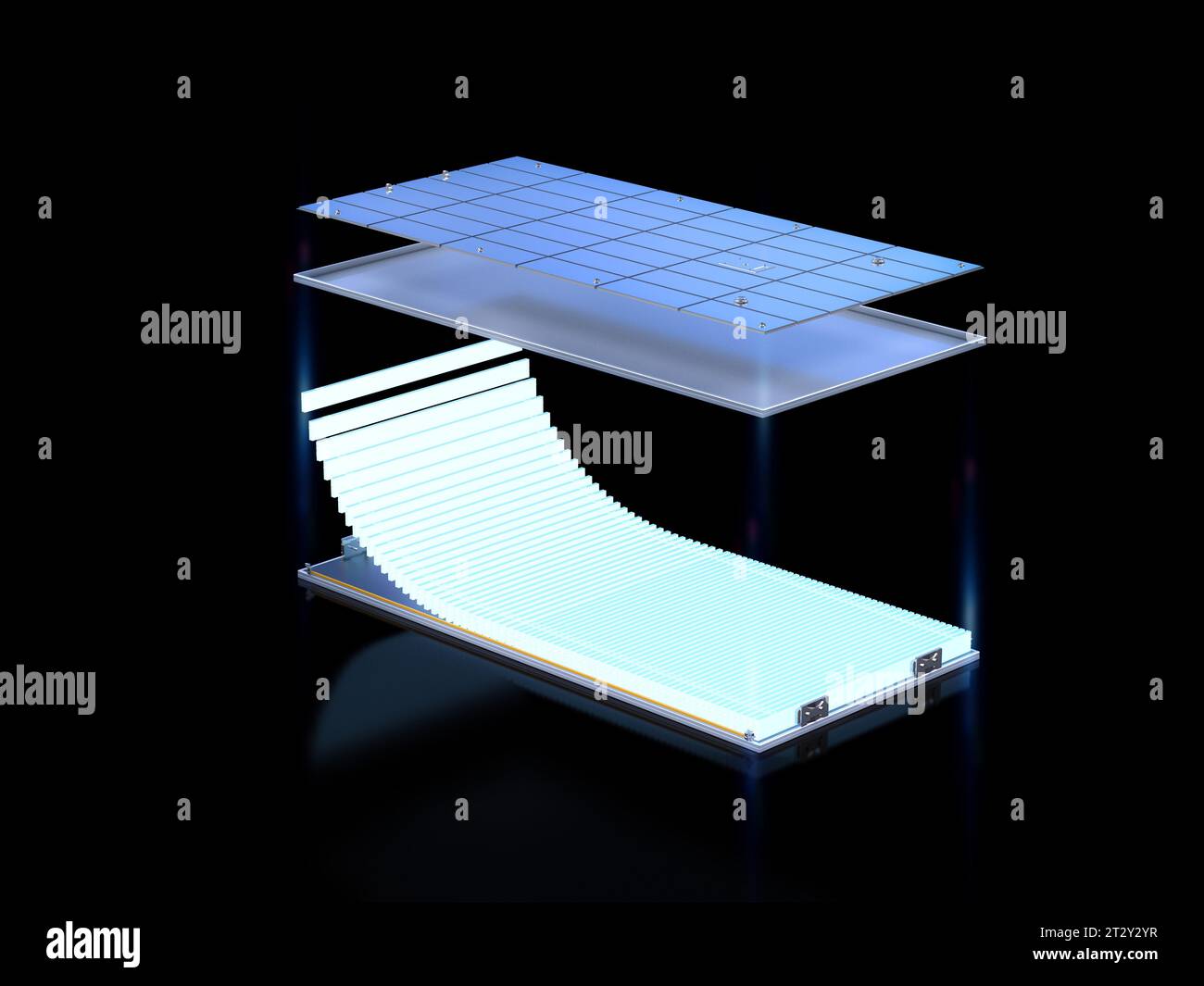 3d rendering electric vehicle battery or pack of lithiumion battery